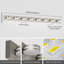 Applique murale à DEL 8 lumières en nickel brossé pour salle de bain, avec 5 couleurs de lumière sélectionnables (5CCT) et têtes rotatives à 350°-1432835402-1432835403
