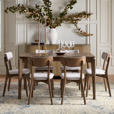 Jenan 6 - Person Four Leg Base Dining Set