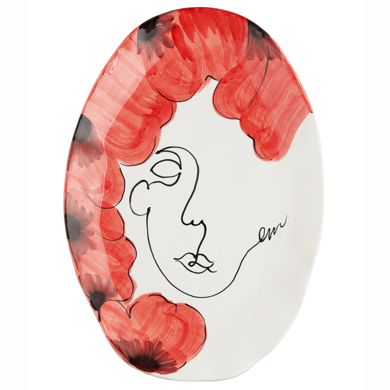 Lucia Oval Platter,Poppy