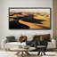 «Golden Sand Dunes Under Soft Light», art mural sur toile - Photographie de paysage de désert chaud pour les espaces du Sud-Ouest ou de Bohème-116517298-116517297