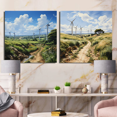 "Dessin d'une éolienne" - 2 pièces