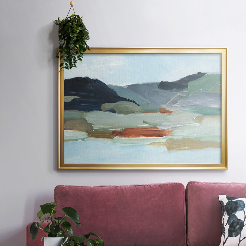 Autumn Mountains II, reproduction d'art sur toile, H 14 po x l 20 po x P 1,5 po, Toile encadrée dorée avec coins fermés