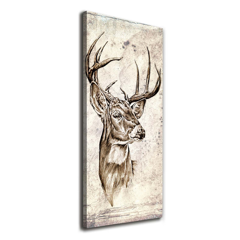Deer - Wrapped Canvas Print