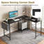 L-Shaped Metal Base Computer Desk
