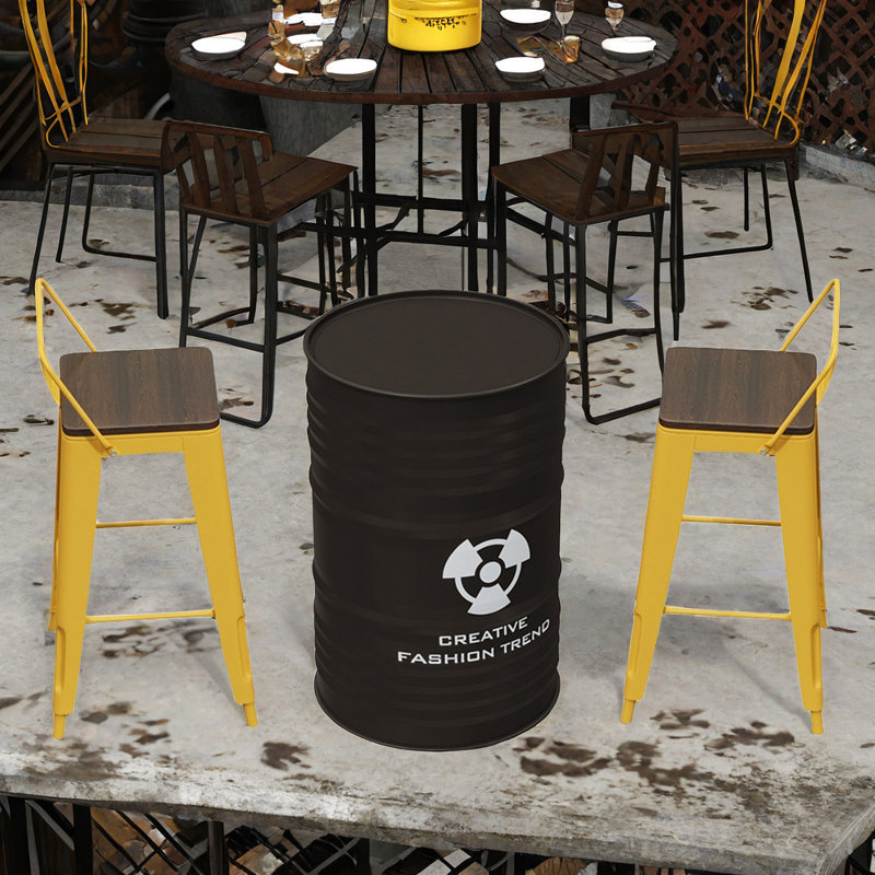 Table haute et chaises de style industriel, 3