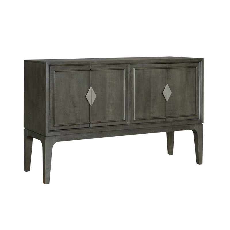 Heritage Dark Gray Figured Sycamore Veneer 4-Door Server