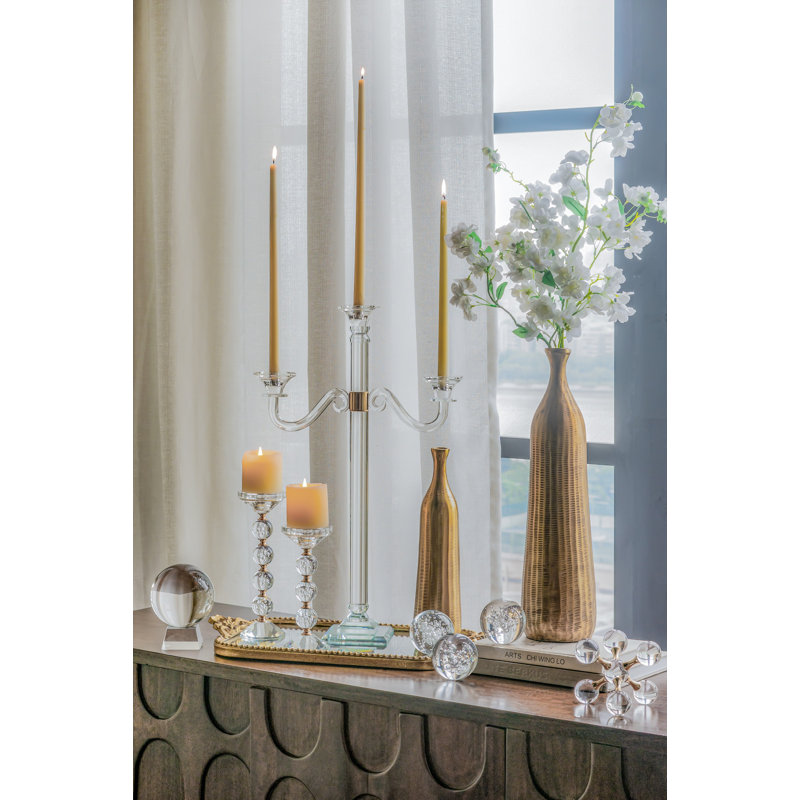 D5X20" Large Aluminum Bottle Vase With Textured Gold Finish, 20.1" H x 5.1" W x 5.1" D