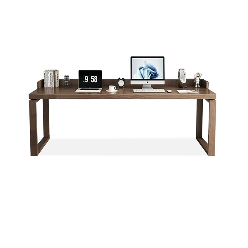 Bureau rectangulaire en bois massif noyer clair, H 31,5 po x l 62,99 po x P 23,62 po