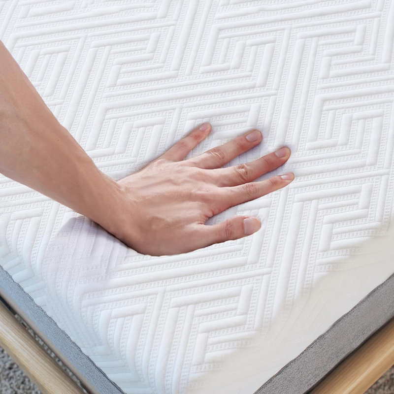 Mattress, Grey Gel Memory Foam  For Cool Night & Pressure Relief, Medium Plush Feel With Motion Isolating, 8", Full