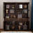 American White Ash Wood With Glass Door Storage Floor-Standing Bookcase