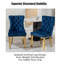 Ensemble de 2 chaises de salle à manger en velours capitonné avec garniture cloutée et pieds en métal doré-678300324