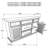 Alishaa 5-drawer Sideboard Buffet Cabinet Vintage White