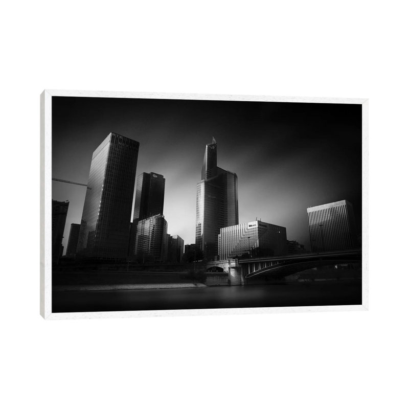 La Defense by Sebastien Del Grosso - Gallery-Wrapped Canvas Giclée on Canvas, 66.04 cm H x 45.72 cm W, White Framed