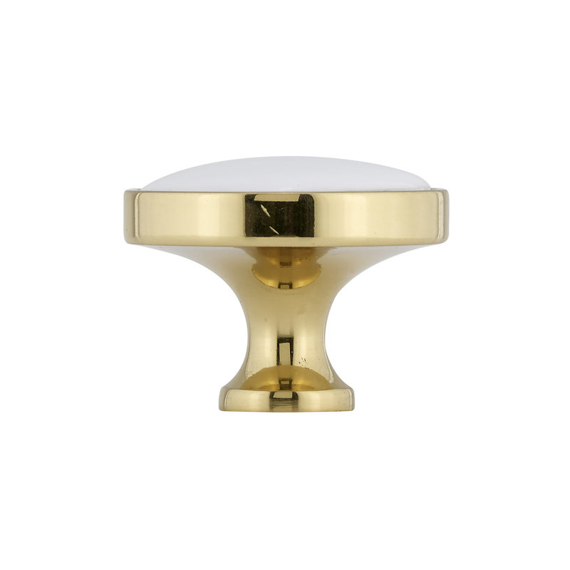 Expression 1 1/4" Diameter Round Knob, Brass