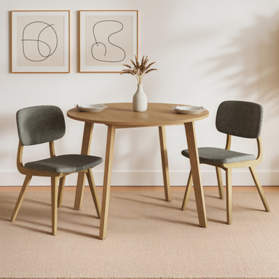 Aquin Round Solid Wood Base Dining Table