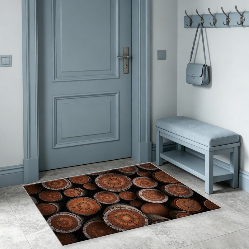 Tapis 1pc Timber Cross Section, Rectangle 4 pi 8 po x 6 pi 8 po