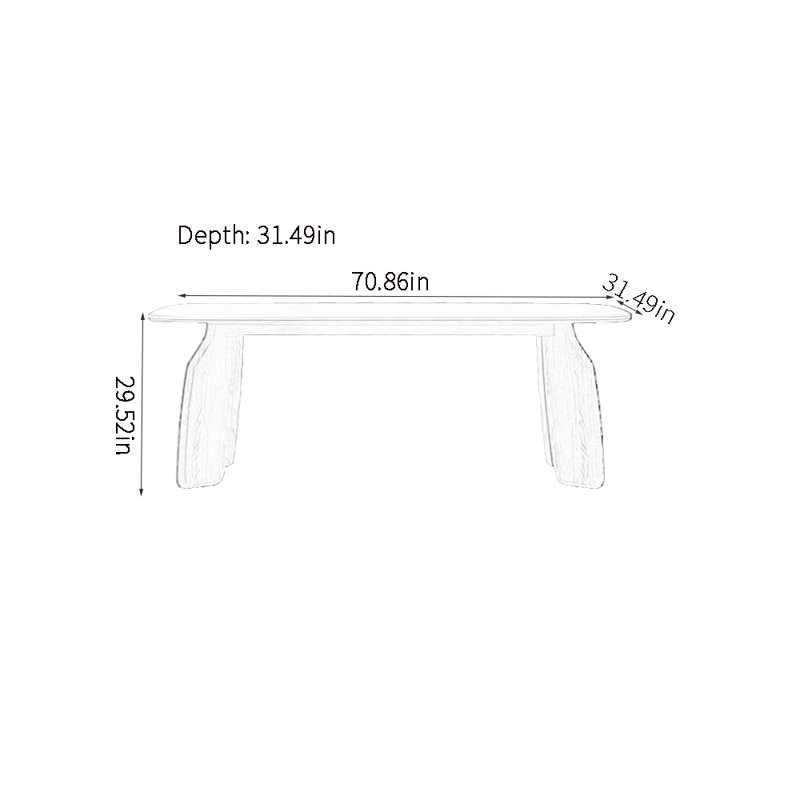 Margaritte, H 29,52 po x L 70,86 po x l 31,49 po