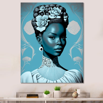 «Ehme Gorgeous African Queen In Retro Colors III», reproduction sur toile
