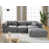 Polyester / tissu gris