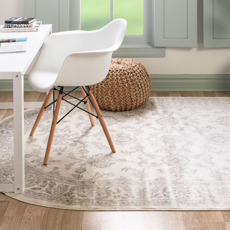 Floral Area Rug, Oval 160cm x 243.8cm