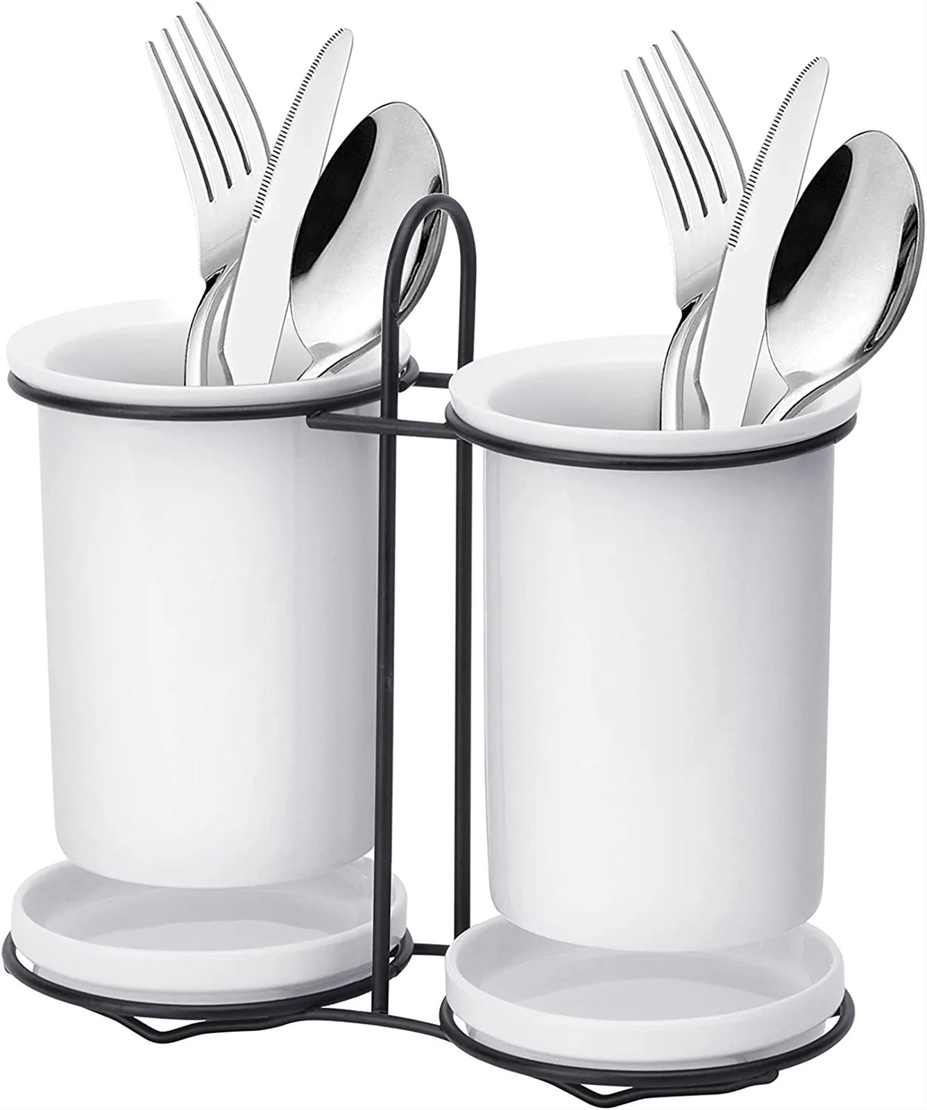 Latitude Run® Ceramic / Porcelain Round Flatware Caddy Wayfair