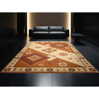Tapis oriental doux et moelleux de style oriental Eiler - beige