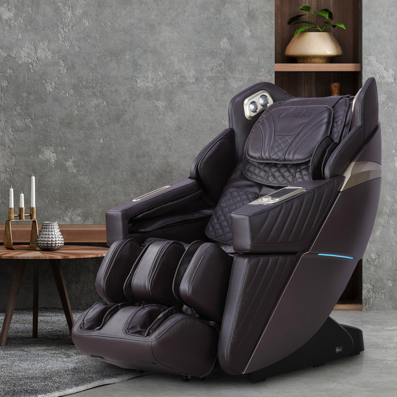 Fauteuil de massage OS-3D Hamilton LE, Similicuir brun