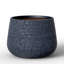 Pot à fleurs rond en béton bleu marine (intérieur amélioré) de 13 po avec trous Draiange pour l'intérieur et l'extérieur-650503558-661086543