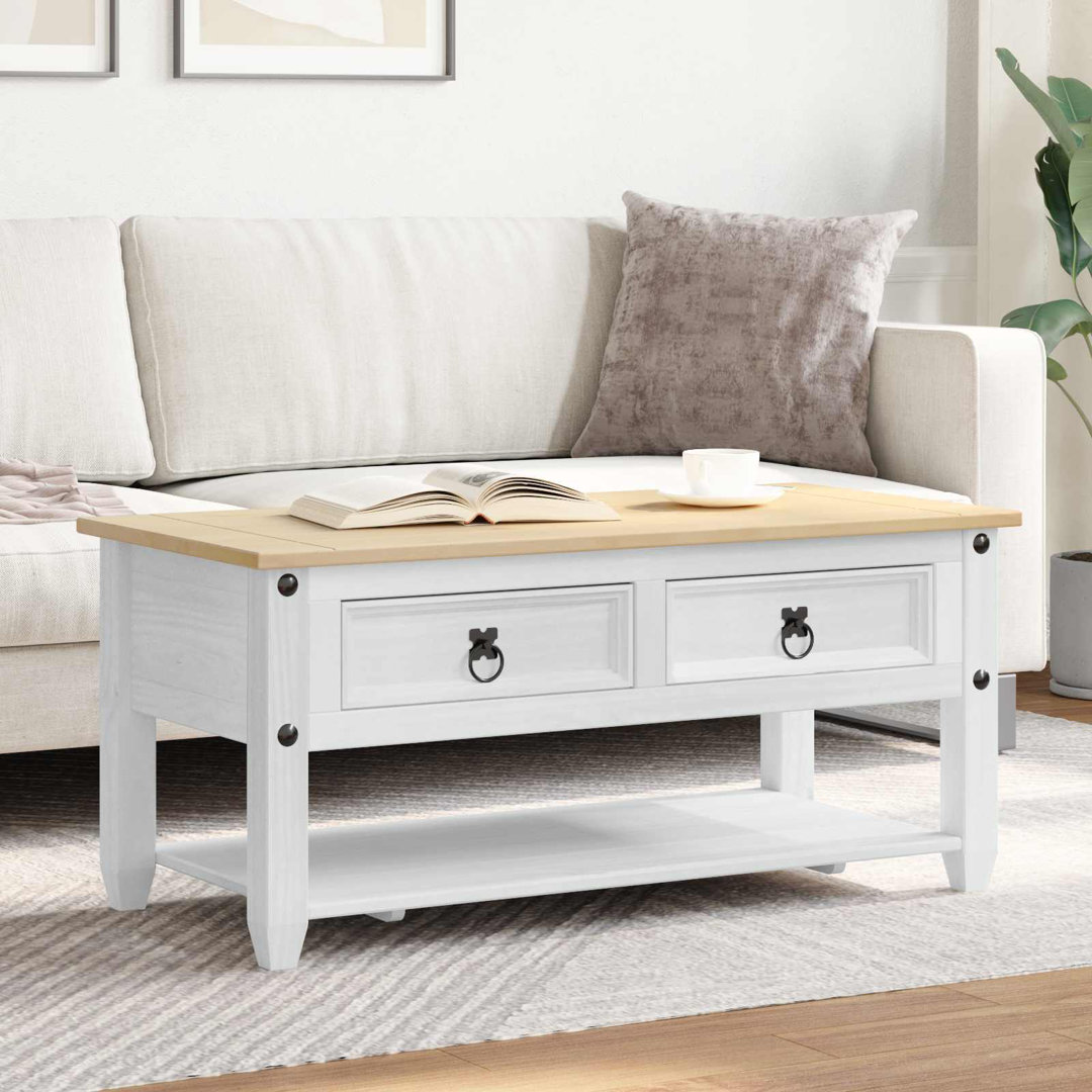 Solid Wood Coffee Table with Storage