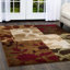 Tapis beige / brun / bourgogne à motif floral Rubith-1830884412