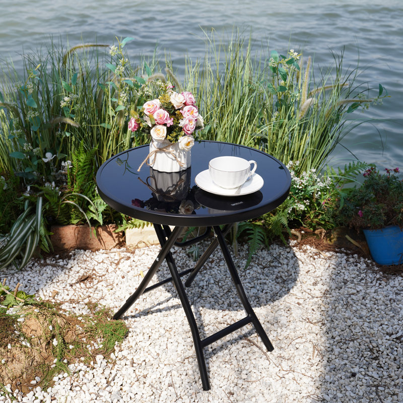 Borgeson 18.11 L x 18.11 W Outdoor  Coffee Table, Black