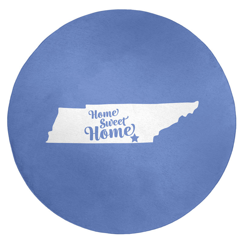 Tapis en poly-chenille chattanooga à la maison, Rond 5 pi