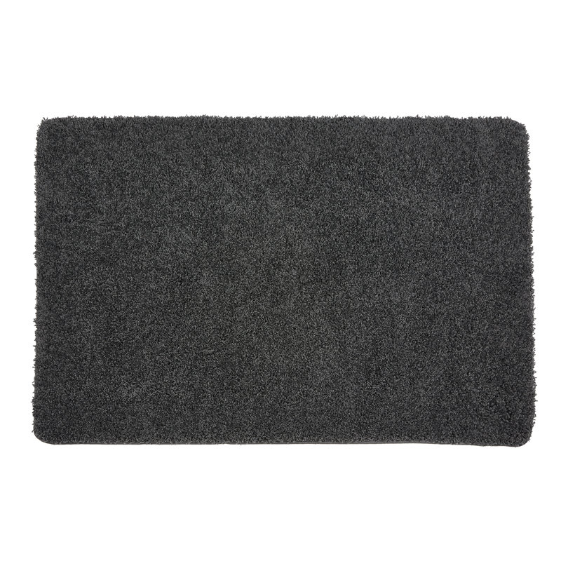Buddy Shaggy Charcoal Rug, Rectangle 60 x 100cm
