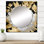 Deonie - Décoration murale miroir carré rose pour chambre à coucher