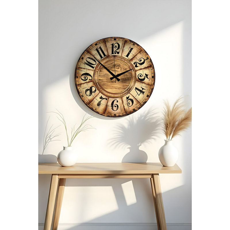 Elegant Decorative MDF Clock, 19.7 x 19.7 inches | 100% MDF, Thickness: 0.2 inches | Perfect for Home or Office Decor, Stylish Design, Adds a Modern Touch to Any Room