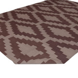 Cream & Brown Flatweave Cotton Rug - 8'1" x 11'1"