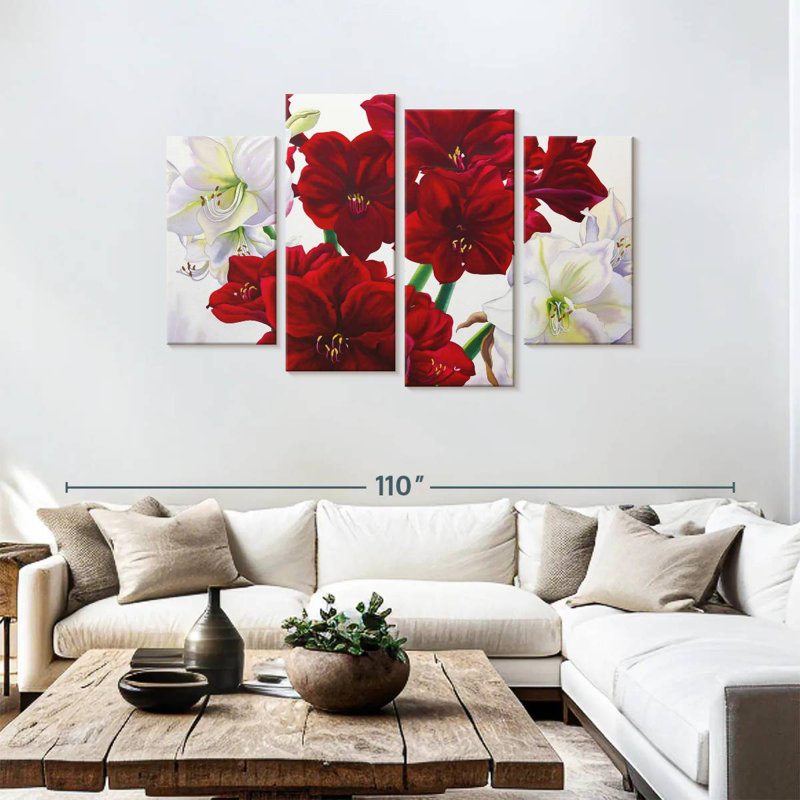 Harnek Red And White Amaryllis