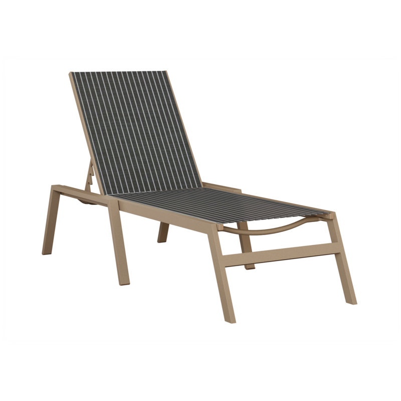 Chaise longue sans accoudoirs Berlin Gardens Vida, Chêne veiné de bois