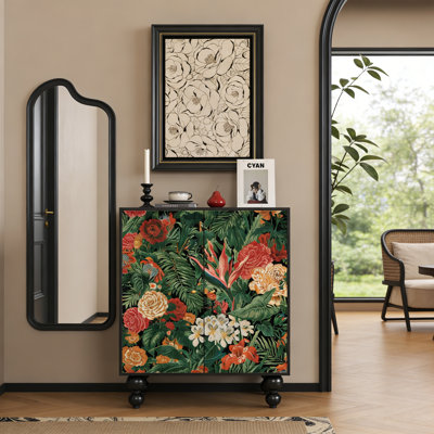 French Solid Wood Entryway Shoe Cabine