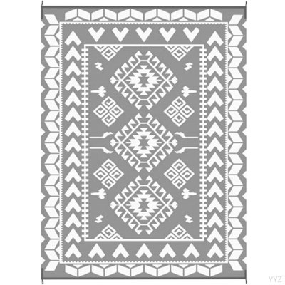 Tapis d'extérieur pour le patio pour la décoration, tapis de camping extérieur portable, tapis réversible