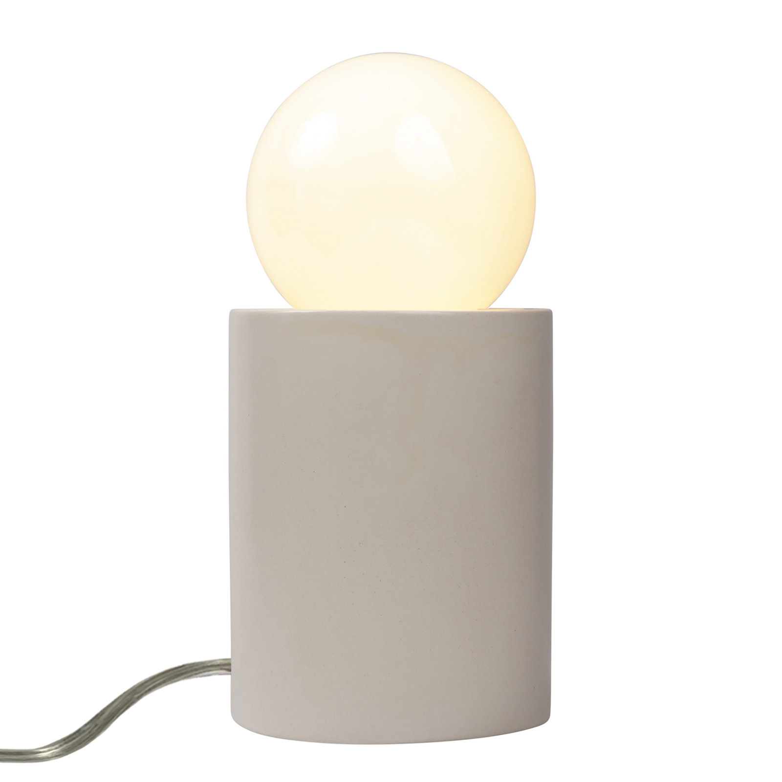 Rachid Ceramic Torchiere Lamp, 11.5" H x 5.5" W x 5.5" D, Matte White