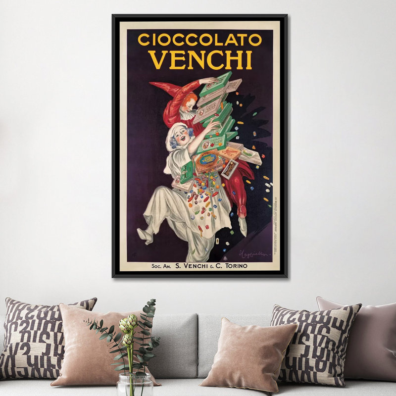 «Cioccolato Venchi» par Leonetto Cappiello, impression sur toile, H 18 po x l 12 po x P 1,5 po, Toile tendue, Pas de tapis
