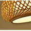 Luminaire suspendu en rotin 12 po Boho, plafonnier câblé E27, luminaire suspendu en lustre en osier de bambou pour îlot de cuisine