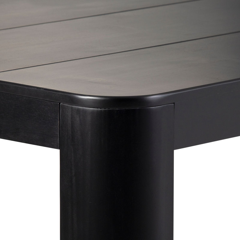  Bergeman Solid Wood Dining Table, Black, 30" H x 32" W x 60" L