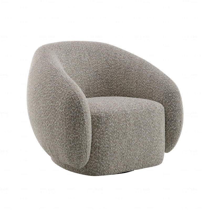 Fauteuil d'appoint rembourré Boucle, Brun
