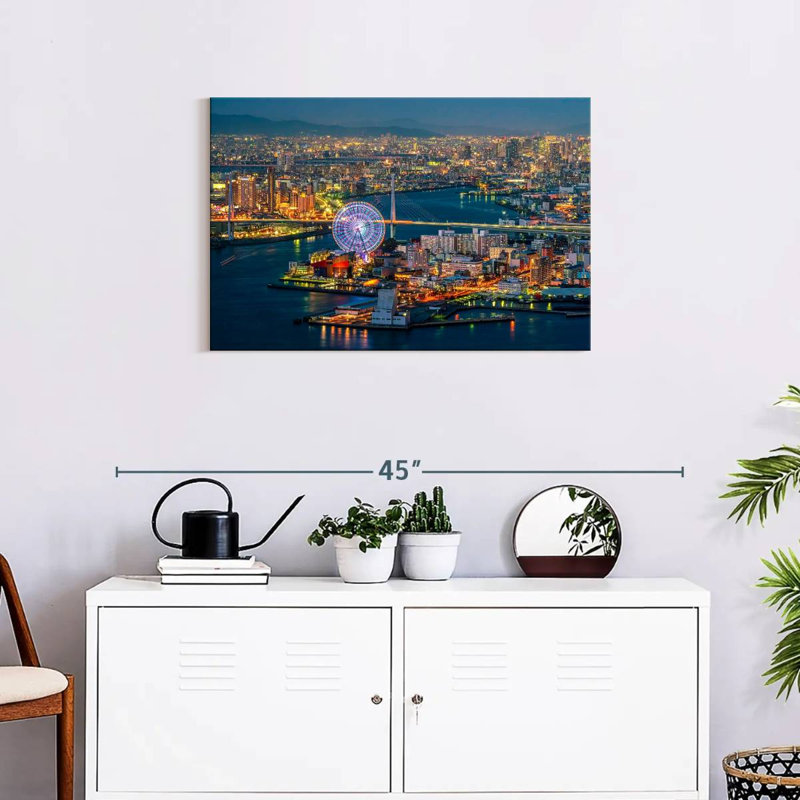 Sireci Osaka Cityscape, 20" H x 30" W