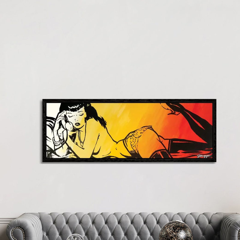 Phone by JRuggs - Panoramic Print on Canvas, Black Framed, 152.4 cm H x 50.8 cm W