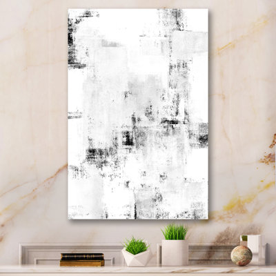 Art moderne noir et blanc - œuvre d'art moderne et contemporaine sur toile