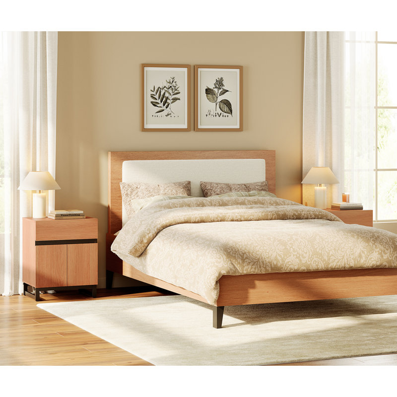 Ensemble de commode et table de chevet 3 pièces, commode de 63 pouces avec 6 tiroirs, table de chevet avec tiroir et armoire pour chambre à coucher, ensemble de mobilier de chambre à coucher