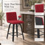Tabouret de bar ou de bar avec siège rembourré et structure en bois Fowey Biance-114575432-114575435-114575434